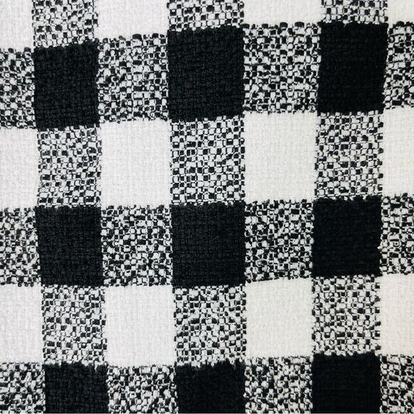 ASOS black white buffalo plaid check mini skirt 6 - Picture 4 of 8